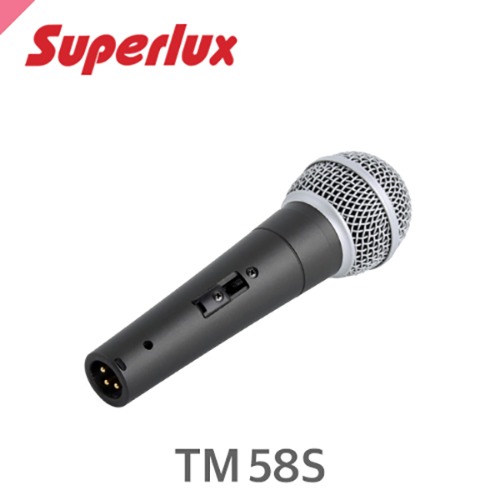 머스트컬러 수퍼럭스 TM58S 다이나믹 보컬마이크 스위치 타입SUPERLUX TM58S Vocal Microphone(Superlux)